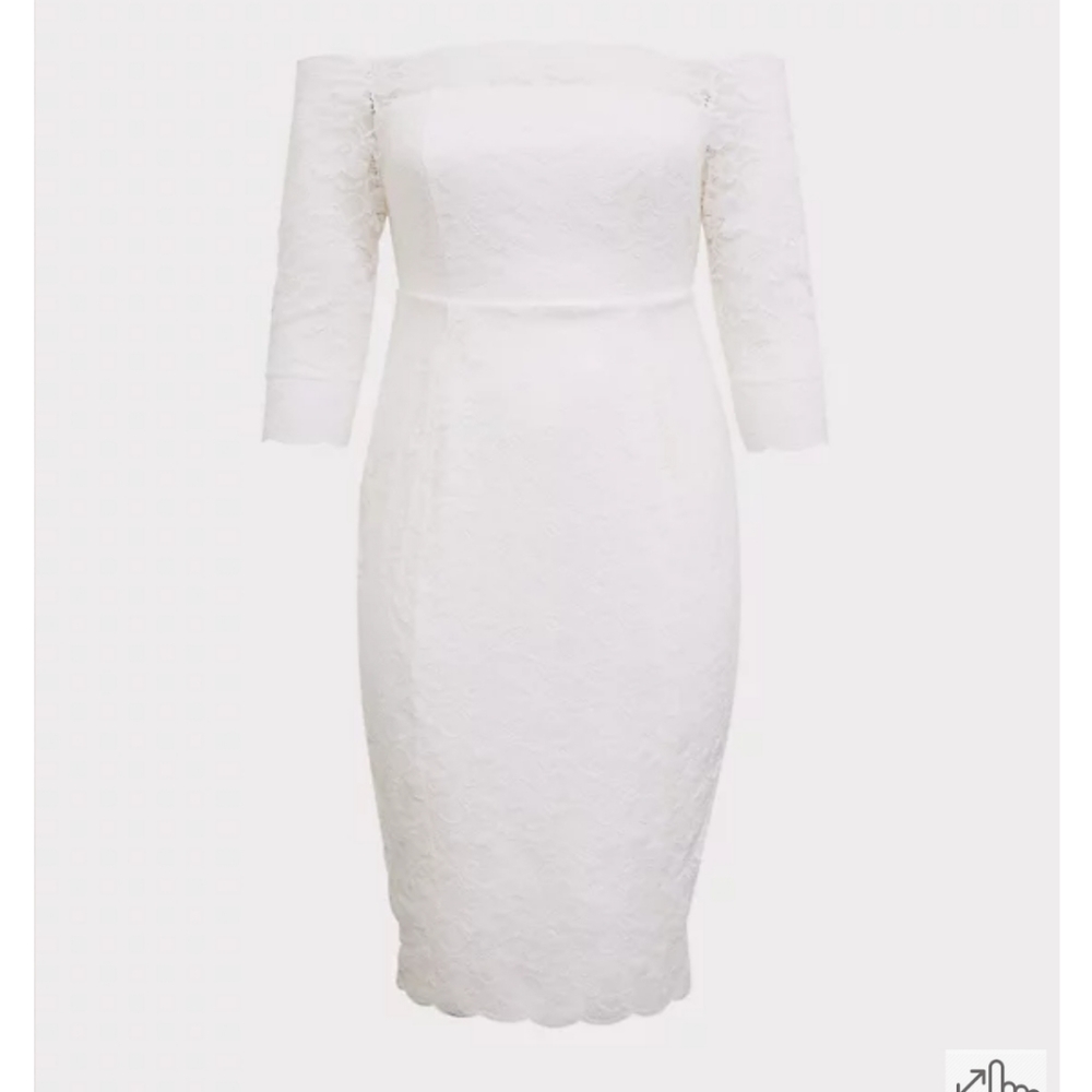 Torrid White Lace Wedding Dress